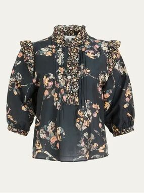 Secret Mission Kacey pintuck blouse size XS